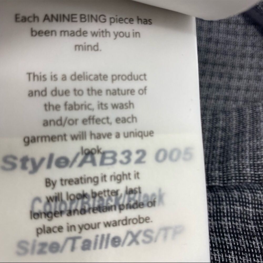 Anine Bing Textured Gray Pants Size XS New with Tag - Picture 10 of 12